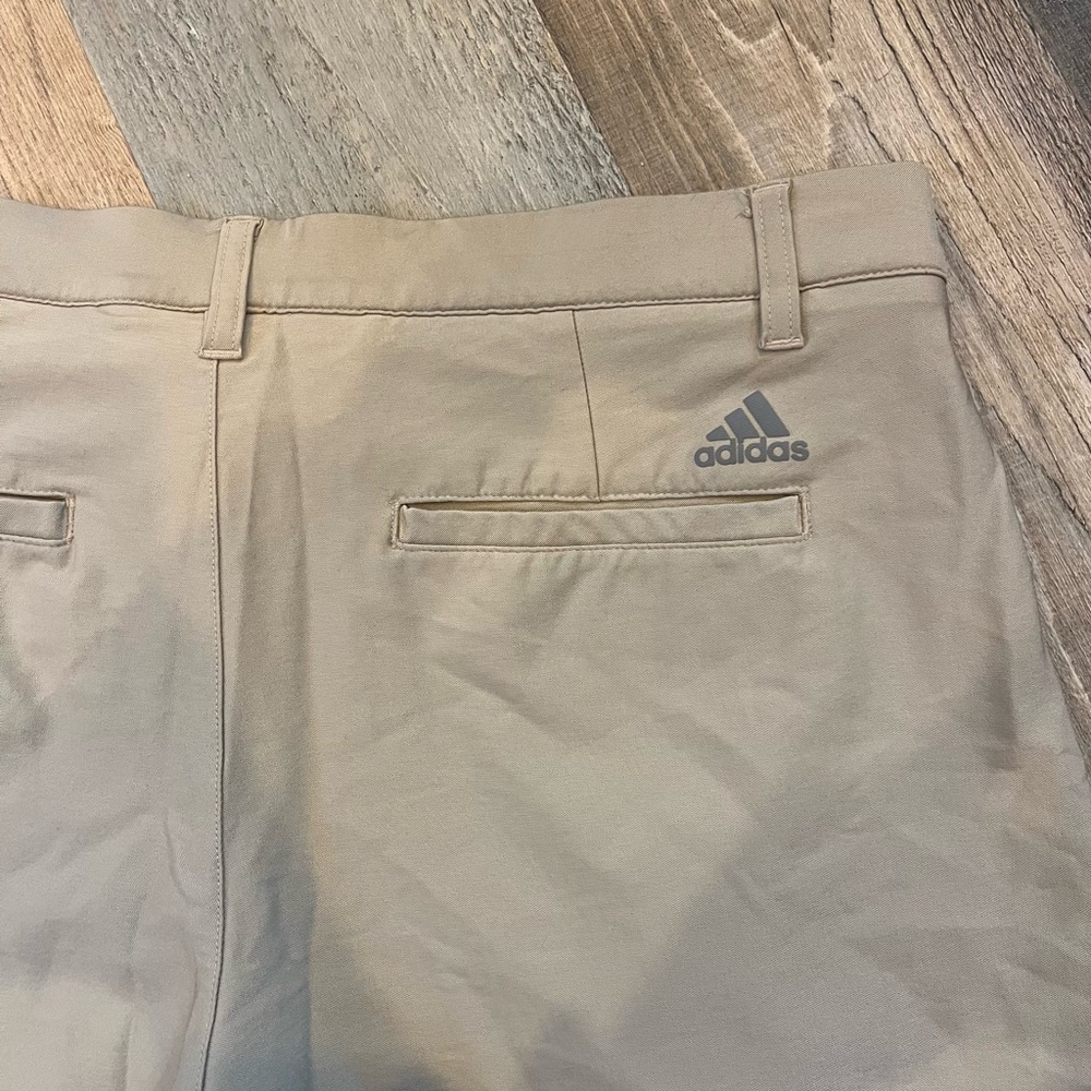 Adidas Pants‎ Men 34x34 Beige Khaki Straight Golf Flat Front Outdoor Climalite - Picture 5 of 6